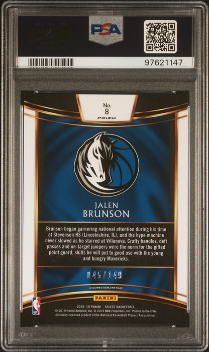 2018-19 Select Jalen Brunson White Rookie /149 PSA 9