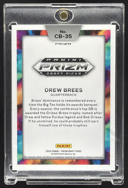 2024 Panini Prizm Collegiate Draft Picks Drew Brees #CB-35 Color Blast SSP