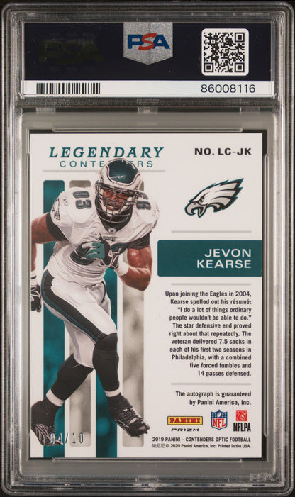 2019 Optic Contenders Jevon Kearse Gold Auto /10 PSA 10