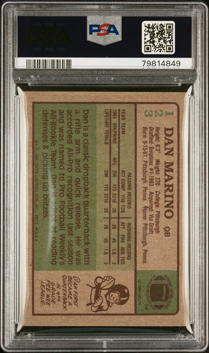 1984 Topps Dan Marino PSA 7 RC