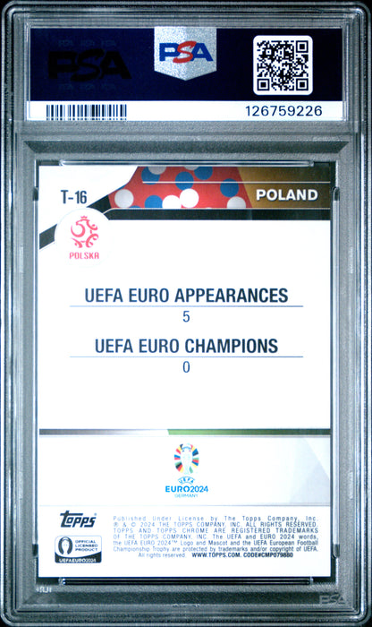2024-25 Topps Chrome Poland Team SP /24 PSA 10