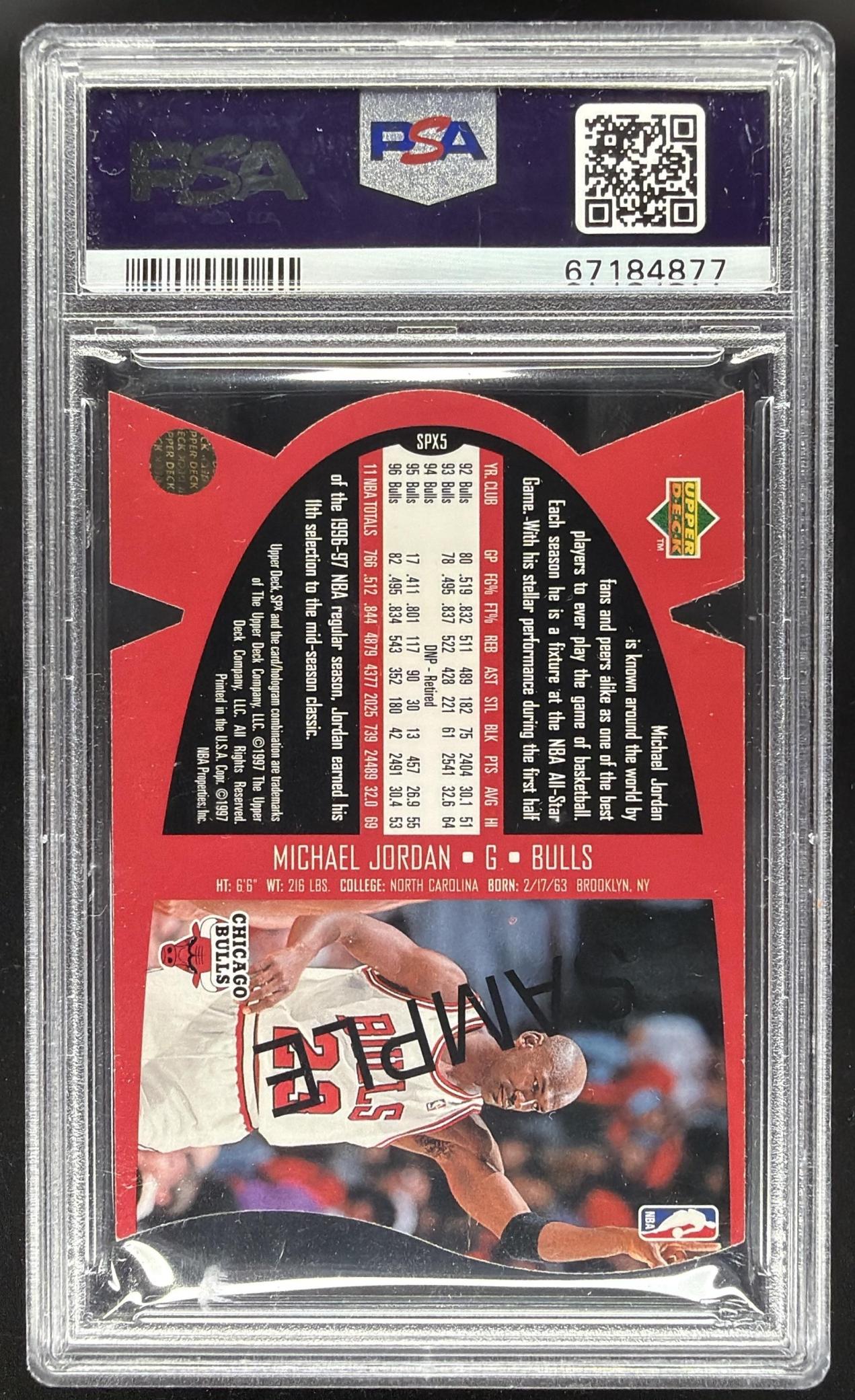 1997-98 SPx Michael Jordan #5 Die Cut PSA 6