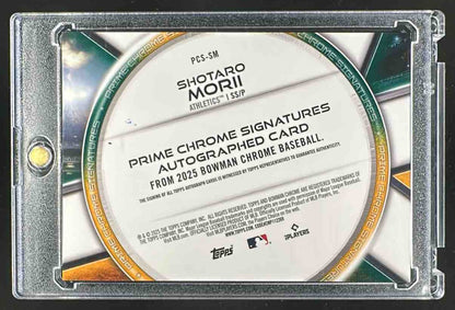 2025 Bowman Chrome Shotaro Morii #PCS-SM Prime Signatures 42/50 Auto Athletics