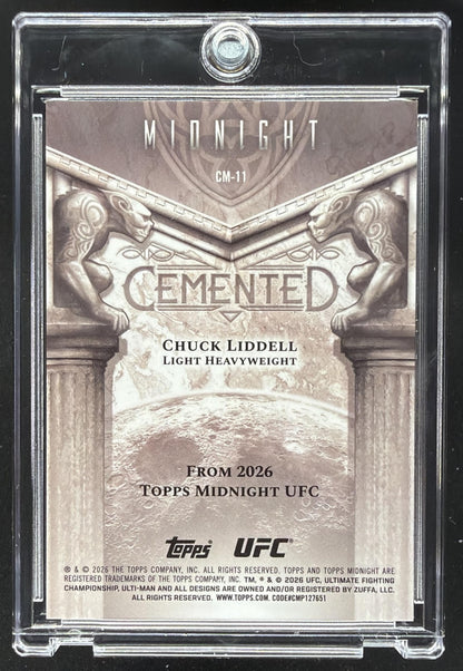 2026 Topps Midnight UFC Chuck Liddell #CM-11 Cemented
