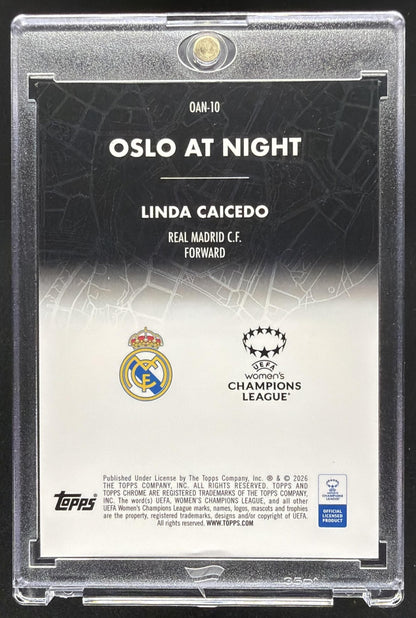 2025 Topps Chrome UEFA Women's Champion's League Linda Caicedo #OAN-10 Olso