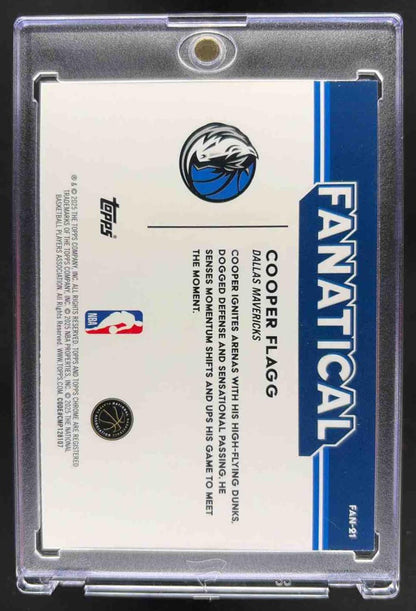 2025-26 Topps Chrome Cooper Flagg #FAN-21 Fanatical RC SSP