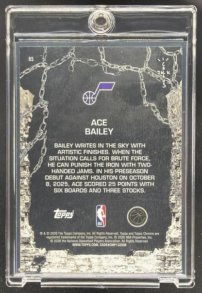 2025 Topps Chrome x Cactus Jack Ace Bailey #65/199 Rookie