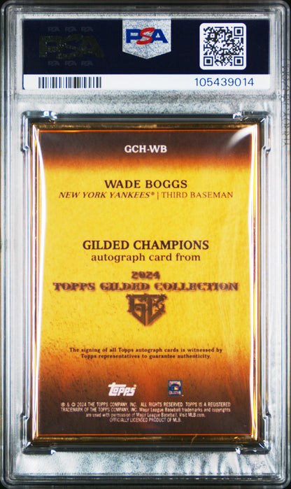 2024 Gilded Collection Wade Boggs Auto /50 PSA 9