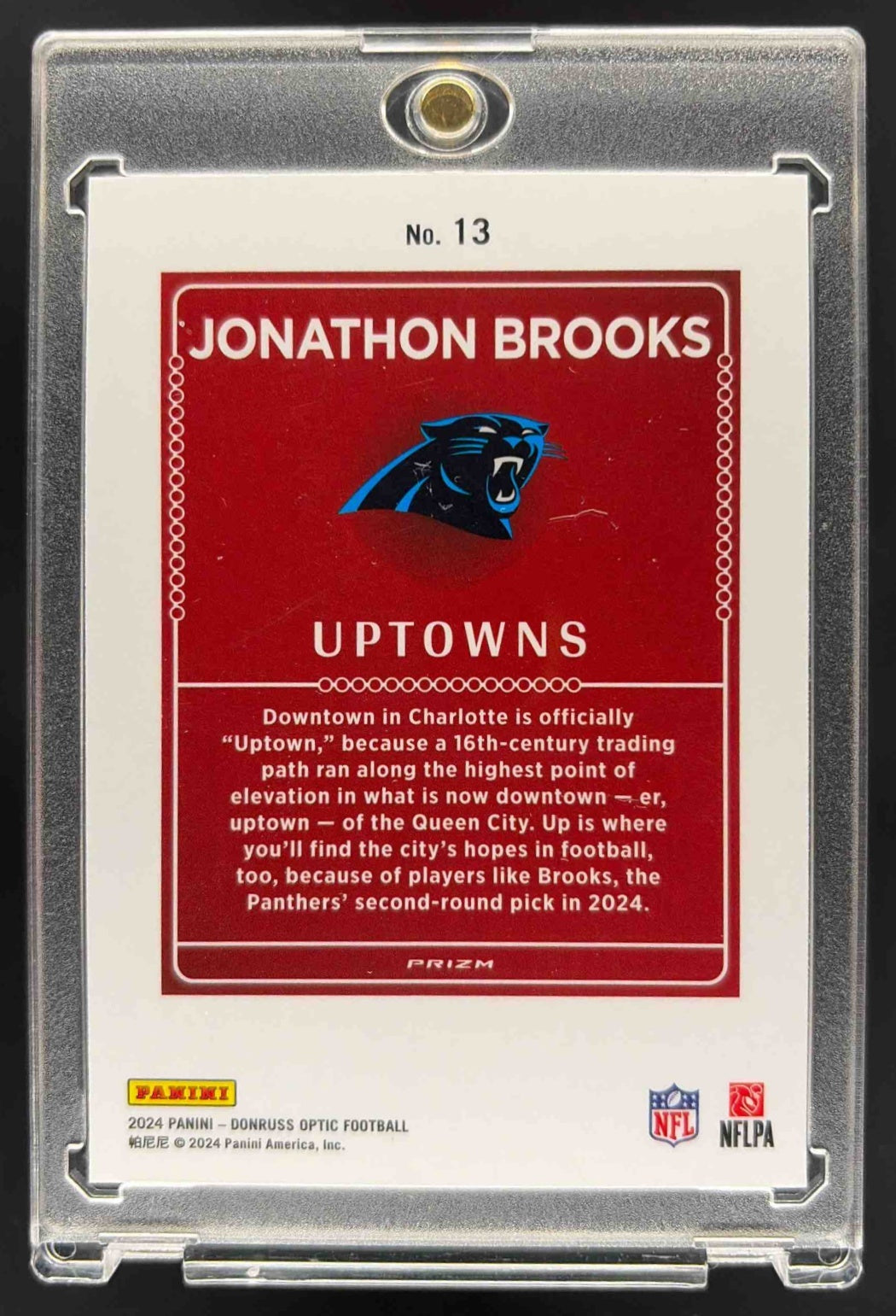 2024 Panini Donruss Optic Jonathon Brooks #13 Uptowns RC