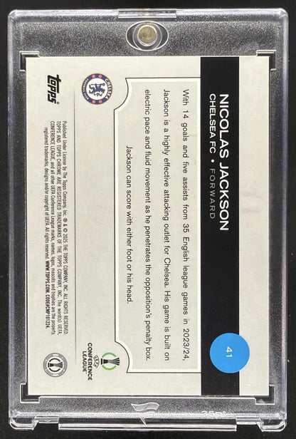 2024-25 Topps Chrome Sapphire UEFA Club Competitions Nicolas Jackson #41