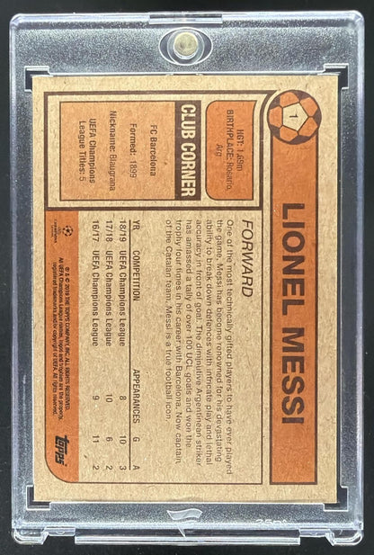 2019-20 Topps Living Champions Lionel Messi