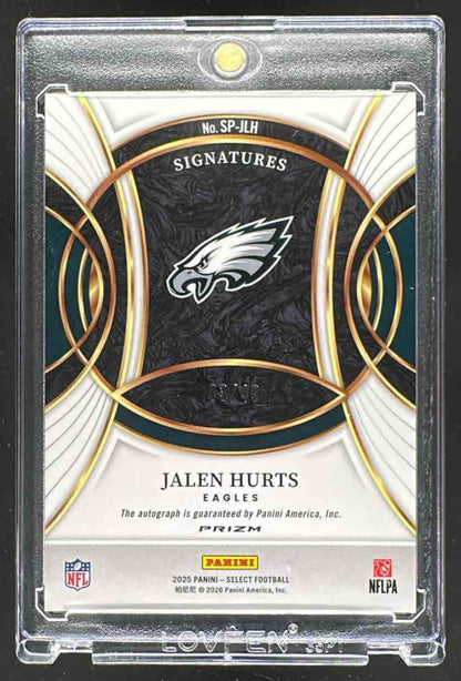 2025 Panini Select Jalen Hurts #SP-JHS Light Blue /49 Auto