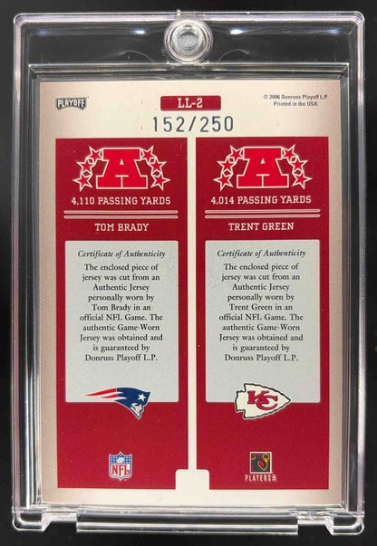 2006 Donruss Gridiron Gear Tom Brady #LL-2 Jerseys Prime /250