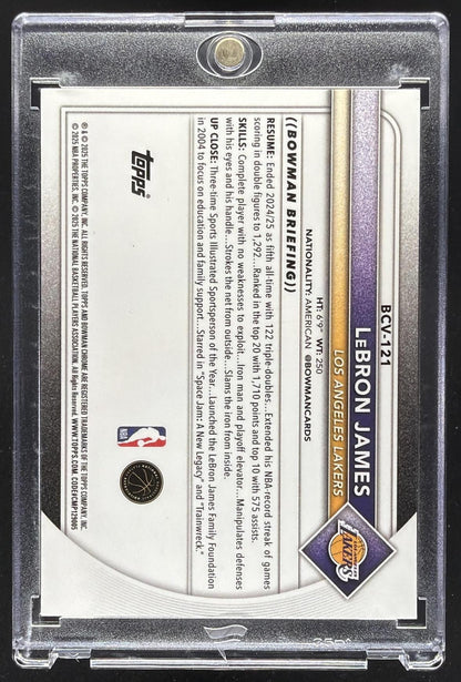 2025-26 Bowman LeBron James #BCV-121 Chrome Green Geometric Refractor 41/99