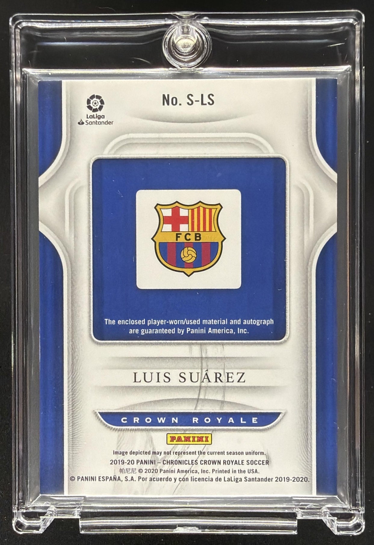 2019-20 Crown Royale Luis Suarez Patch Auto /65