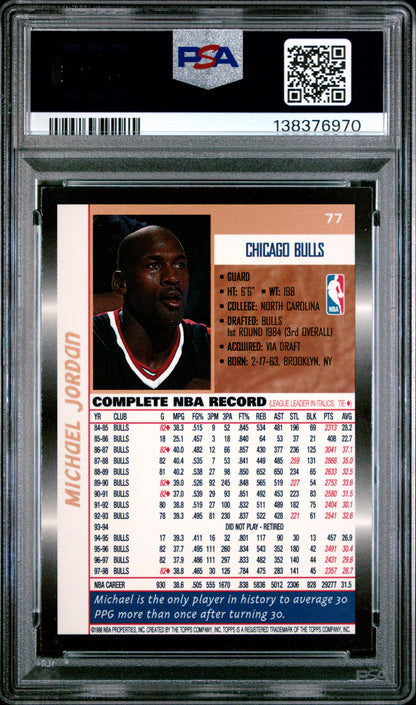 1998-99 Topps Michael Jordan #77 PSA 9