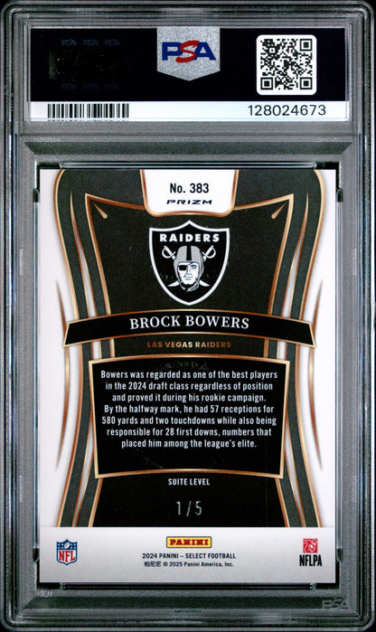 2024 Select Brock Bowers Green /5 Rookie PSA 10
