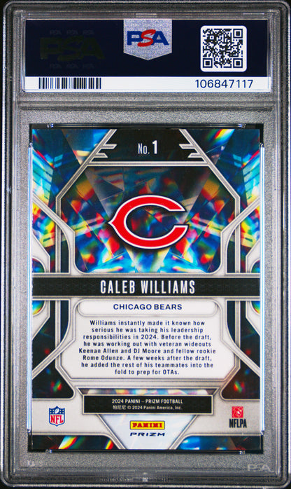 2024 Prizm Caleb Williams Prizmatic Green Ice PSA 10 RC