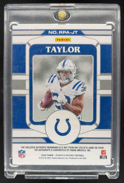 2020 Panini Plates & Patches Jonathan Taylor #RPA-JT Rookie Patch Auto /99 MEM RC