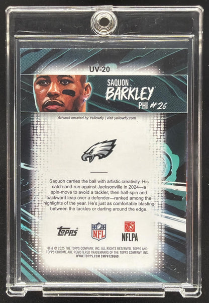 2025 Topps Chrome Saquon Barkley #UV-20 Ultra Violet SSP