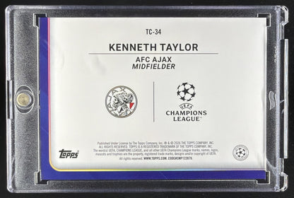 2025 Topps UEFA CC Kenneth Taylor #TC-34 1/1 Trophy Chasers