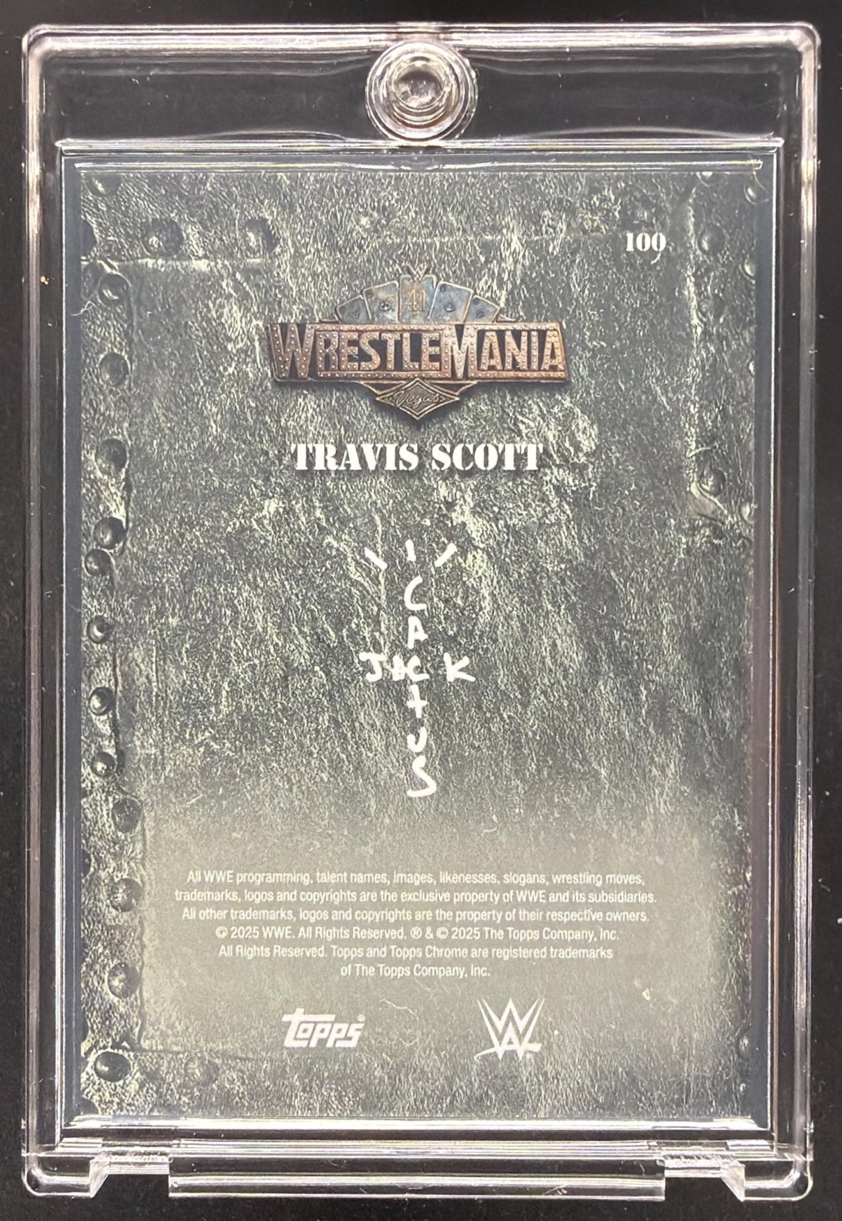 2025 Topps Chrome WWE x Cactus Jack Travis Scott Black Refractor /10
