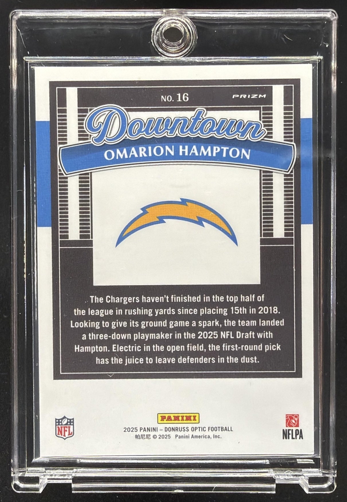 2025 Panini Donruss Optic Omarion Hampton #16 Downtown RC