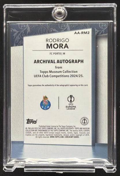 2024 Topps Museum Collection UEFA Club Rodrigo Mora #AA-RM2 Archival Auto Gold /50