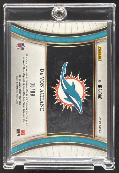 2023 Panini Select De'Von Achane #RSI-DAC Rookie Signatures Prizm /99 Auto RC