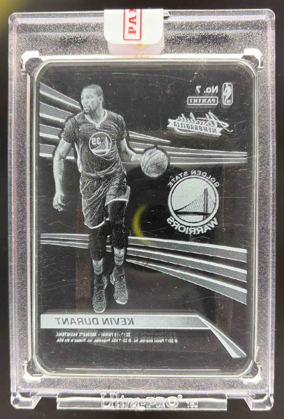 2017-18 Panini Absolute Kevin Durant #7 Glass Warriors