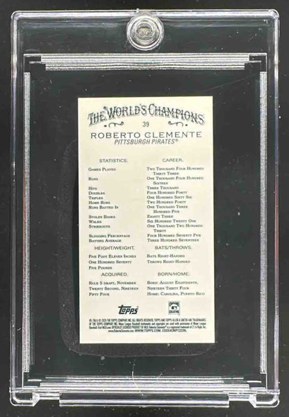 2025 Topps Allen & Ginter Roberto Clemente #39 Chrome Mini Gold Refractor 27/50