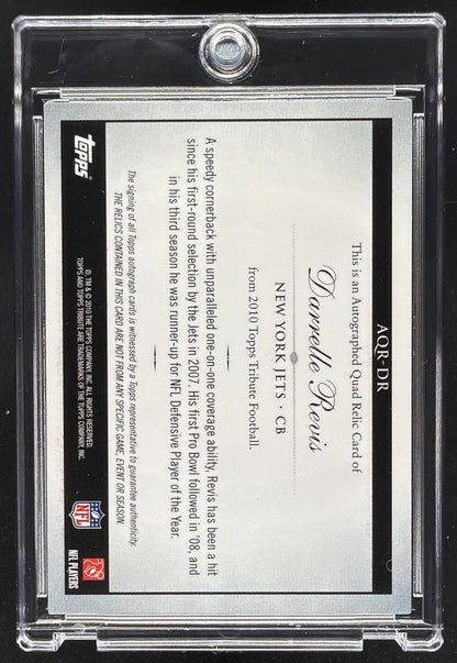 2010 Topps Tribute Darrelle Revis #AQR-DR Auto Quad Relics 17/20