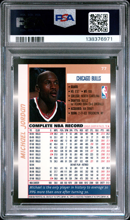 1998-99 Topps Michael Jordan #77 PSA 9