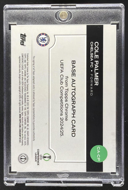 2024 Topps Chrome UEFA Club Competitions Cole Palmer #CA-CP Auto Magenta Refractor /75