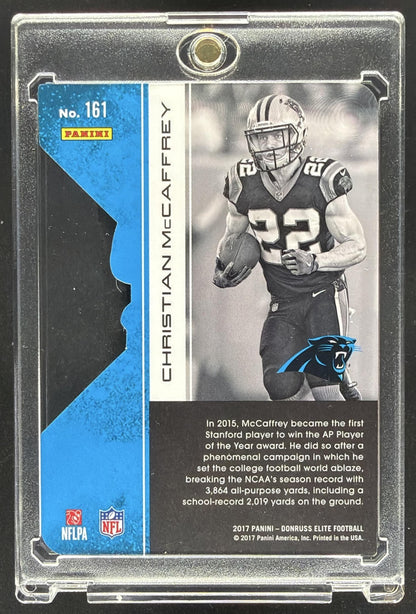 2017 Panini Donruss Elite Christian McCaffrey #161 Aspirations Die Cut 13/24 RC