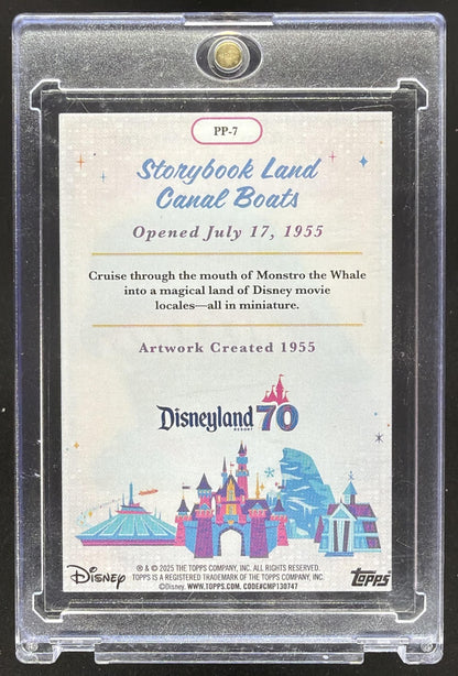 2025 Topps Disneyland 70th Anniversary Storybook Land Canal Boats #PP-7 Posters PETG Variation /55