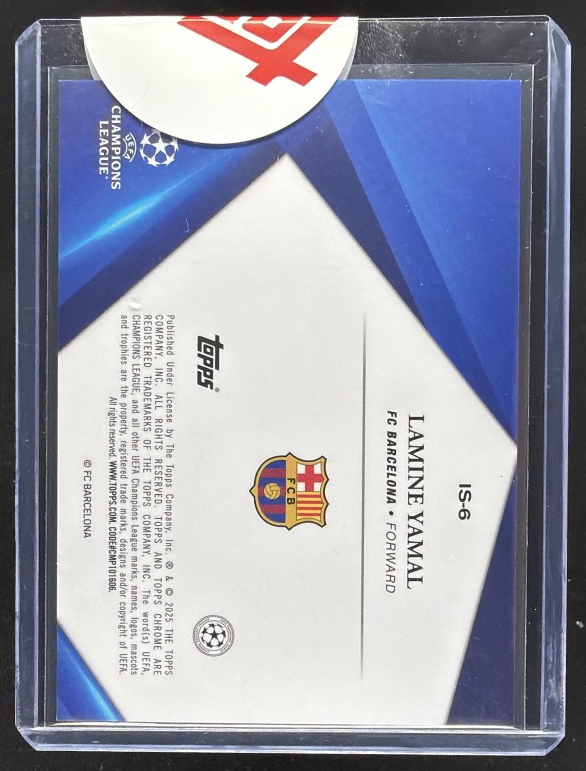 2024-25 Topps Chrome Sapphire UEFA Club Competitions Lamine Yamal #IS-6 Infinite