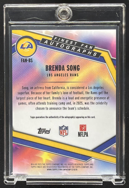 2025 Topps Finest Brenda Song #FAN-BS Fans Auto