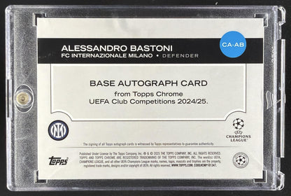 2024 Topps Chrome Sapphire UEFA Club Competitions Alessandro Bastoni Auto Black /10