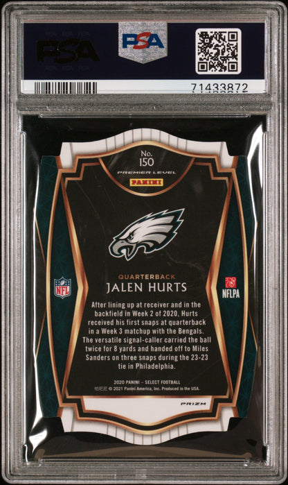 2020 Select Jalen Hurts Die-Cut Maroon Prizm PSA 10 RC