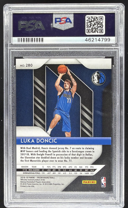 2018-19 Panini Prizm Luka Doncic #280 RC PSA 10