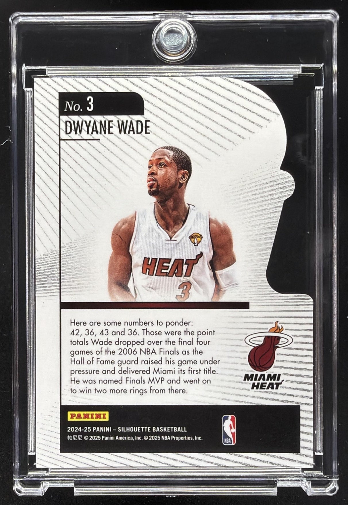2024-25 Panini Silhouette Dwyane Wade #3 Hand Crafted Holo Gold 9/10