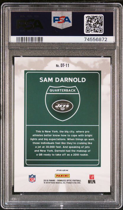 2018 Optic Sam Darnold Rookie Downtown PSA 10