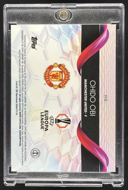 2024-25 Topps Chrome UEFA Club Competitions Chido Obi #H-8 Helix RC