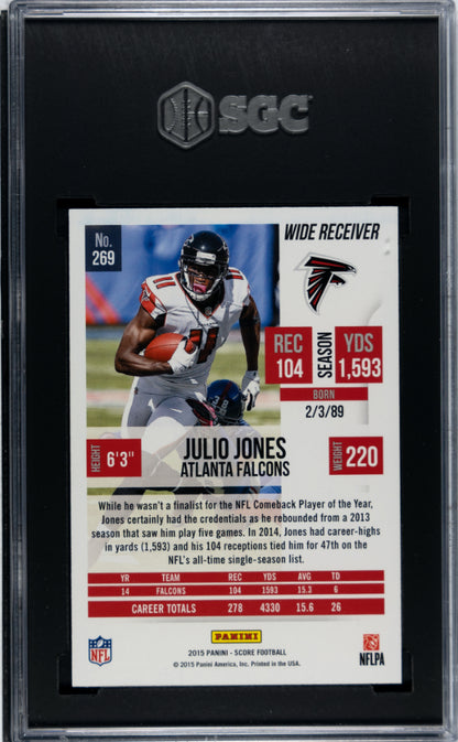 2015 Score Julio Jones End Zone Green /6 SGC 10