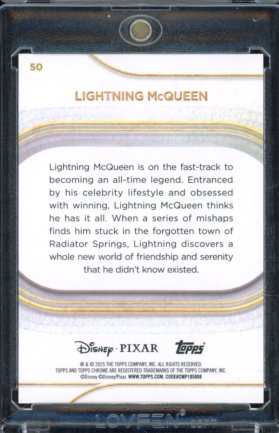 2025 Topps Chrome Lightning Mcqueen Image Variation /265 Speckle