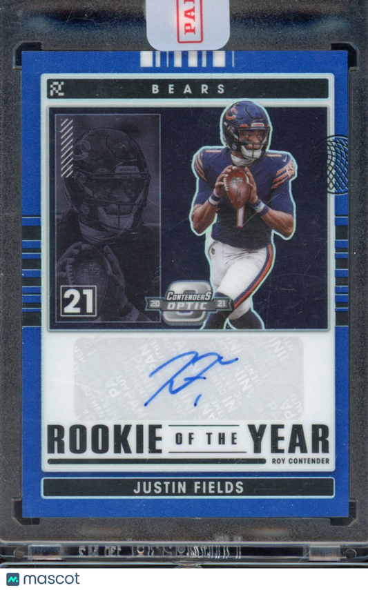 2021 Contenders Optic Justin Fields Rookie Auto Blue /25