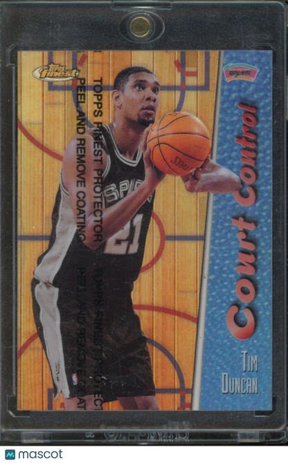 1999-2000 Topps Finest Tim Duncan Court Control Refractor /150