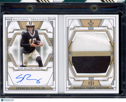 2024 National Treasures Spencer Rattler Booklet Rookie Patch Auto /99