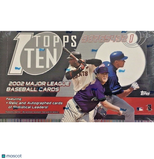 2002 Topps Ten Baseball Hobby Box